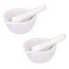 2.5inch Pills Crusher, Ceramics Spice Mill Grinder Set, Handheld Seasoning Mills Grinder,Porcelain Mortar And Pestle Tools Set Grinding Bowls, Set Of 2 view 1