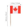 Wooden Cocktail Picks 300pcs Red Flagpole Food Decor for Appetizers view 2