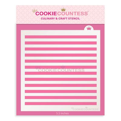 The Cookie Countess Narrow Stripe Stencil