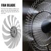 LIFKOME Fan Replacement for Table Fan Pedestal Fan Universal Electric Fan Blades 14 Inch 15 Leaves Black Easy to Install and Clean view 4