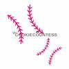 The Cookie Countess Baseball Stitches Stencil view 3