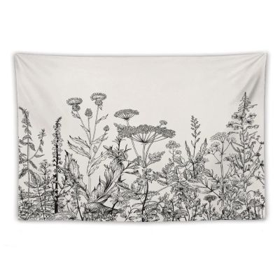 Vintage Plant Flowers Tapestry Wall Hanging,Wild Herbs Floral Plants Decoration Tapestries for Dorm Living Room Bedroom Home Decor 40"x60"