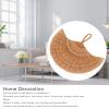 Seagrass Woven Fan Wall Decor, Hanging Rattan Fan Wall Fan Decor for Living Room Bedroom Wall Decoration (Khaki) view 4