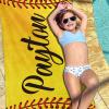 KYGNE Personalized Beach Towel for Kids Toddlers Adults- Custom Name Quick Dry Bath Towels Baseball Beach Towel for Beach Swimming(39"x71" for Men) view 4