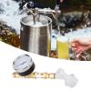 Brew Diaphragm Lock Beer Spunding Valve Complete Kit, Beer Brew Pressure Relief Valve with Lock Gas Gauge 0 to 15 PSI for Home Brewing Beer Corny Beer Keg view 2