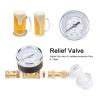 Brew Diaphragm Lock Beer Spunding Valve Complete Kit, Beer Brew Pressure Relief Valve with Lock Gas Gauge 0 to 15 PSI for Home Brewing Beer Corny Beer Keg view 4