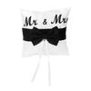 Homoyoyo Satin Bow Wedding Ring Pillow 15cm x 15cm Floral Ring Bearer Pillow for Wedding Ceremony view 3