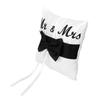 Homoyoyo Satin Bow Wedding Ring Pillow 15cm x 15cm Floral Ring Bearer Pillow for Wedding Ceremony view 4