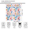 Abstract Boho Curtain,Abstract Doodle Pastel Human Body Leaves Floral Art Theme Home Fabric Living Room Bedroom Kitchen Bathroom Decor W63xL72in view 2