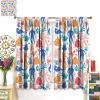 Abstract Boho Curtain,Abstract Doodle Pastel Human Body Leaves Floral Art Theme Home Fabric Living Room Bedroom Kitchen Bathroom Decor W63xL72in view 3