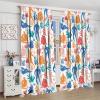 Abstract Boho Curtain,Abstract Doodle Pastel Human Body Leaves Floral Art Theme Home Fabric Living Room Bedroom Kitchen Bathroom Decor W63xL72in view 4
