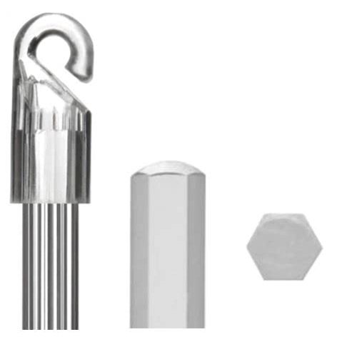 New Blind Wand/Rod - Color Clear- High Strength (12" Hook 4 Pack)