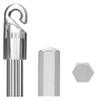 New Blind Wand/Rod - Color Clear- High Strength (12" Hook 4 Pack) view 1