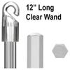 New Blind Wand/Rod - Color Clear- High Strength (12" Hook 4 Pack) view 2