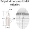 New Blind Wand/Rod - Color Clear- High Strength (12" Hook 4 Pack) view 3