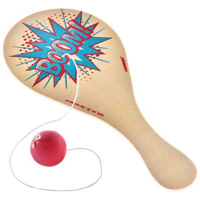 Multicolor Boom Paddle Ball (Pack Of 8) - 8.75" X 4" - Fun Design, Perfect for Beach, Gatherings, Indoor/ Outdoor Events, Party Activities, & More