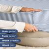 Extra Deep King Fitted Sheet - Hotel Luxury Single Fitted Sheet Only - Easily Fits 18 inch to 24 inch Mattress - Ultra Soft, Wrinkle Free with Extra Deep Pockets - Breathable & Comfy - Blue Stripes view 4