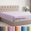 Extra Deep Queen Fitted Sheet - Hotel Luxury Single Fitted Sheet Only - Easily Fits 18 inch to 24 inch Mattress - Ultra Soft, Wrinkle Free w/Extra Deep Pockets - Breathable & Comfy - Light Lavender view 1
