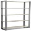 Displays2go Steel Frame Shelving Unit with 5 MDF Tiers, Open Back - Gray (SMCMCDS) view 1