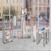 Displays2go Steel Frame Shelving Unit with 5 MDF Tiers, Open Back - Gray (SMCMCDS) view 2