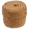 Yardwe Mini Basket Lid Seagrass Storage Basket for Packaging Box Sundries Container for Decor view 1