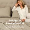 Queen Size Flat Sheet - Hotel Quality Top Flat Bed Sheet Only - Ultra-Soft, Comfy, Breathable & Cooling - Fade & Wrinkle Free - Easy-Care, Stain & Shrink Resistant Bedding - Oeko-Tex - Heathered Beige view 2