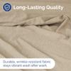 Queen Size Flat Sheet - Hotel Quality Top Flat Bed Sheet Only - Ultra-Soft, Comfy, Breathable & Cooling - Fade & Wrinkle Free - Easy-Care, Stain & Shrink Resistant Bedding - Oeko-Tex - Heathered Beige view 4