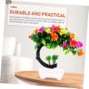 Cabilock Small Fake Plant Artificial Flower Tree Easy Clean Realistic Fake Greenery for Office view 3