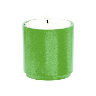 Yair Emanuel Modular Stackable Tealight Candle Holder Set | Candle Holders for Shabbat Candles Modern Judaica Art (1 Unit, Green CSA-12)