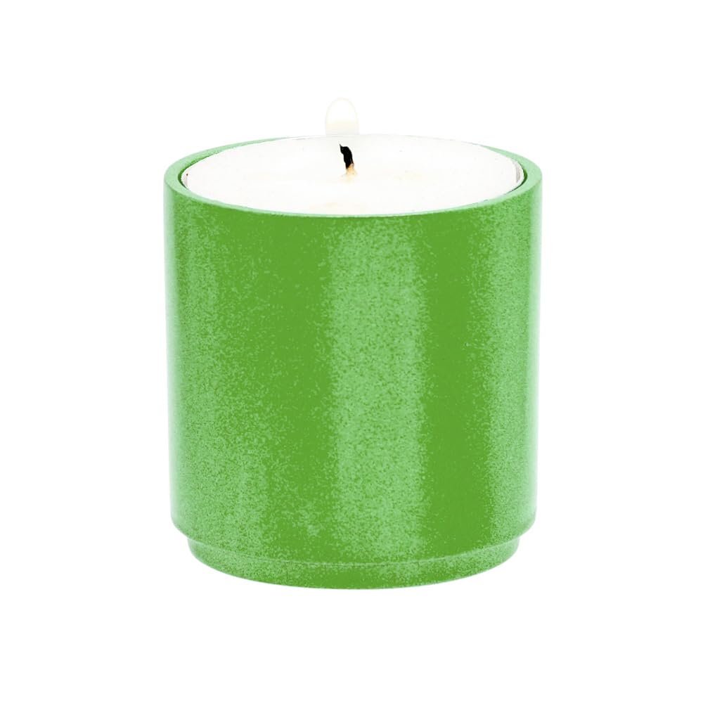 Yair Emanuel Modular Stackable Tealight Candle Holder Set | Candle Holders for Shabbat Candles Modern Judaica Art (1 Unit, Green CSA-12)