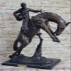 Bronze Sculpture Titled Bronco Twister After C M Russell Home Office Decor GIF Decorartive Artwork Deal by Bronze Finery view 1