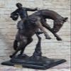 Bronze Sculpture Titled Bronco Twister After C M Russell Home Office Decor GIF Decorartive Artwork Deal by Bronze Finery view 2