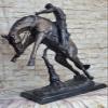 Bronze Sculpture Titled Bronco Twister After C M Russell Home Office Decor GIF Decorartive Artwork Deal by Bronze Finery view 3