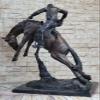 Bronze Sculpture Titled Bronco Twister After C M Russell Home Office Decor GIF Decorartive Artwork Deal by Bronze Finery view 4