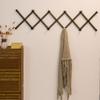 SKOLOO Hat Rack for Wall with 17 Hooks, Solid Wooden, Modern, Expandable Coat Rack Wall Mount for Coats, Hats, Bags, Baseball Caps, Dark Walnut Color view 2