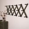 SKOLOO Hat Rack for Wall with 17 Hooks, Solid Wooden, Modern, Expandable Coat Rack Wall Mount for Coats, Hats, Bags, Baseball Caps, Dark Walnut Color view 4