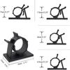 Viaky 30 Black Adjustable Cable Clips, Reusable Buckle Self-Adhesive Wiring Fixing Nylon Bracket Wire Management Suitable for 0.3 Inch Diameter(8mm) Cable view 4