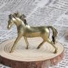Opexicos 1Pcs Pure Copper 12 Zodiac Solid Horse Feng Shui Ornaments Vintage Bronze Running Horses Statue Miniatures Figurines Desk Decorations view 3