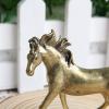 Opexicos 1Pcs Pure Copper 12 Zodiac Solid Horse Feng Shui Ornaments Vintage Bronze Running Horses Statue Miniatures Figurines Desk Decorations view 4