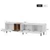 VKKILPEE Minimalist Entertainment Center for 80 TV, 76.8'' TV Cabinet Console Table, TV Stand for Living Room Bedroom, Easy Assembly, Multifunctional Storage Cabinet, Modern Simple Style Furniture view 3