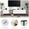 VKKILPEE Minimalist Entertainment Center for 80 TV, 76.8'' TV Cabinet Console Table, TV Stand for Living Room Bedroom, Easy Assembly, Multifunctional Storage Cabinet, Modern Simple Style Furniture view 4