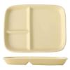 Bariatric Control Plate and Cup Set, Deep Dish Divided Plates Portion Control Divided Plates for Salad, Picnic, Weight Loss Meals (Color : Yellow-Plate) view 1