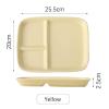 Bariatric Control Plate and Cup Set, Deep Dish Divided Plates Portion Control Divided Plates for Salad, Picnic, Weight Loss Meals (Color : Yellow-Plate) view 2