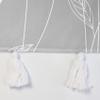 Ttincceer Modern Grey Shower Curtain with Tassels, Botanical Bathroom Curtain with Tassels, Minimalist Boho Tassels Shower Curtain Set with 12 Hooks for Bathroom, L2, 72Wx72L view 3