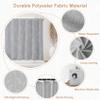 Ttincceer Modern Grey Shower Curtain with Tassels, Botanical Bathroom Curtain with Tassels, Minimalist Boho Tassels Shower Curtain Set with 12 Hooks for Bathroom, L2, 72Wx72L view 4