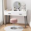 ACEQLYT Vanity Stool with Storage, Height Adjustable & 360 Swivel Vanity Chair for Makeup Room, Small Ottoman, Pink Velvet view 3