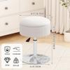 ACEQLYT Vanity Stool with Storage, High-Density Non-Sagging Foam Makeup Chair, Height Adjustable 360 Swivel Ottoman, Heavy Duty Metal Base, Beige Velvet Vanity Chair for Bedroom, Bathroom view 2
