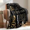 elseven 50th Anniversary Wedding Gift 50th Wedding for Her 50 Year Anniversary for Couples Wife Husband Best Anniversary Blanket Present Throw Blanket 50x60 Inch, Golden view 3