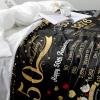 elseven 50th Anniversary Wedding Gift 50th Wedding for Her 50 Year Anniversary for Couples Wife Husband Best Anniversary Blanket Present Throw Blanket 50x60 Inch, Golden view 4