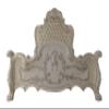Acme Dresden Wooden Bed with Faux Leather Upholstery in Bone White view 4